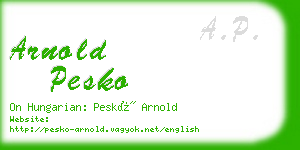 arnold pesko business card